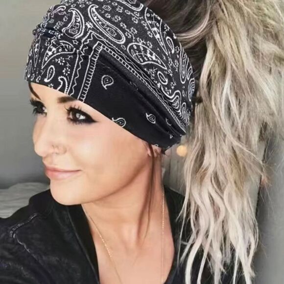 No Brand Accessories - Black Skull Bandana